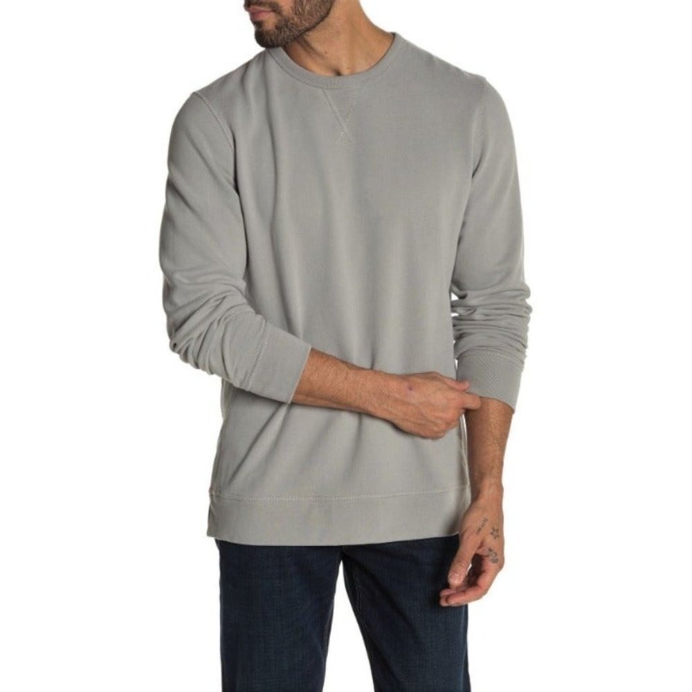 Jason Scott Maddux Crew Long Sleeve Sweatshirt color Monument men size : XS